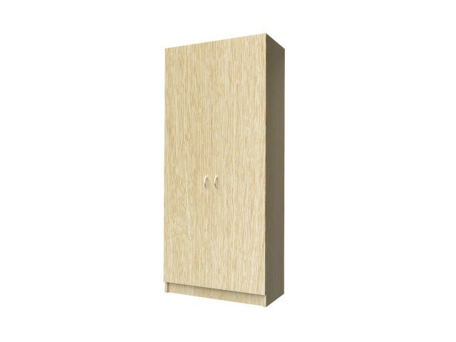 Двухстворчатый шкаф-гардероб для гостиницы 90х44х215 см - «Comfort Standart», Дуб Беленый