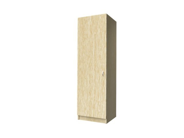 Одностворчатый шкаф-гардероб для гостиницы 60х60х215 см - «Comfort Standart», Дуб Беленый