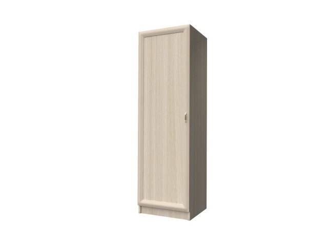 Одностворчатый шкаф-гардероб для гостиницы 60х60х215 см - «Comfort Style», Ясень Шимо светлый