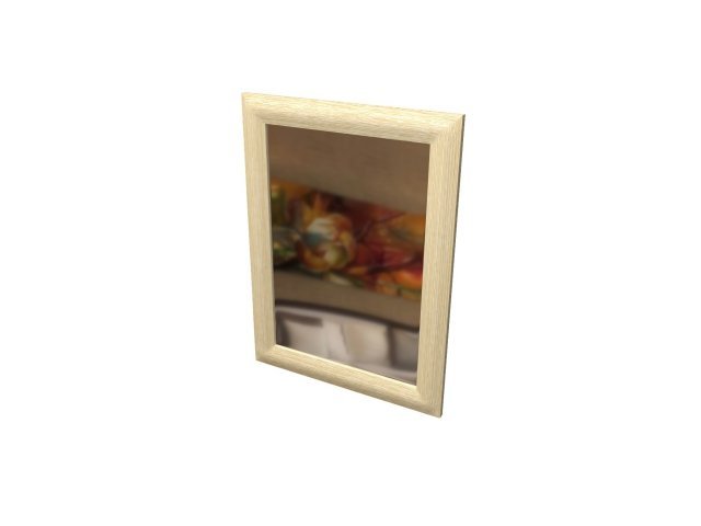 Зеркало в профиле МДФ для гостиницы 60х1,8х80 см - «Comfort Style», Дуб Беленый