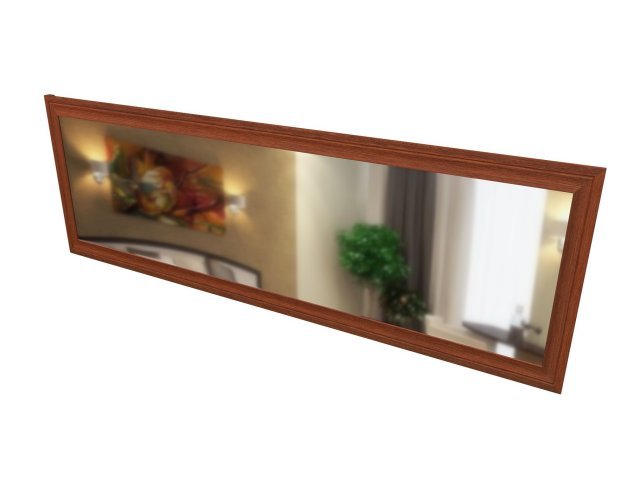 Зеркало в профиле МДФ для гостиницы 180х2х60 см - «Comfort Deko», Орех