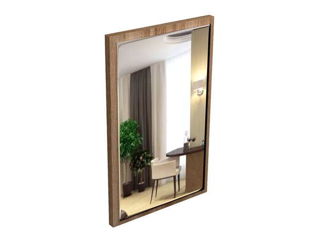 Зеркало для гостиницы 50х3х80 см - «Comfort Next», Ясень Шимо темный