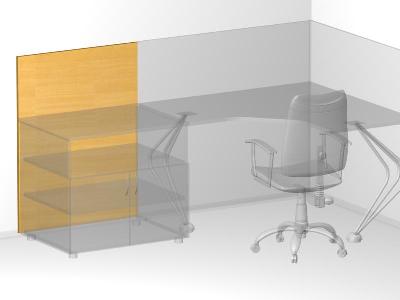 Соединительная фронтальная панель для офиса 80х1,8х105 см - «Visa Metallic»