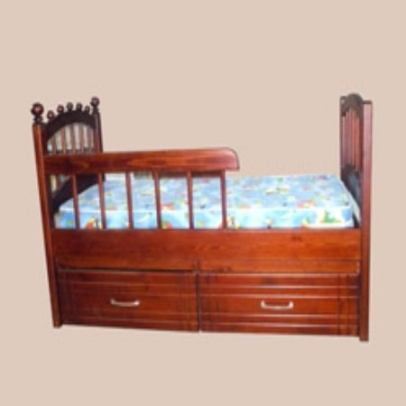 Детская кровать с 2-мя ящиками "Солнышко" для детского сада - 14x60x85 см