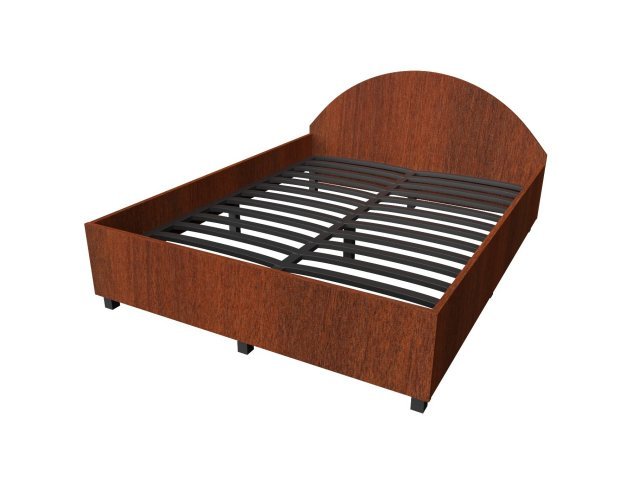 Двуспальная кровать для гостиницы 166х206х75 см - «Comfort Standart», Орех