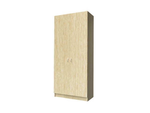 Универсальный шкаф-гардероб для гостиницы 90х44х215 см - «Comfort Standart», Дуб Беленый