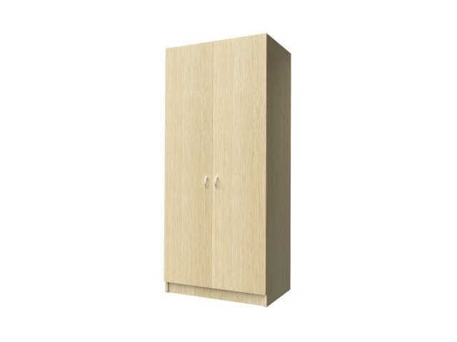 Двухстворчатый шкаф-гардероб для гостиницы 90х60х215 см - «Comfort Standart», Дуб Беленый
