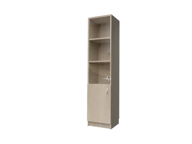 Комбинированный шкаф для гостиницы 45х44х215 см - «Comfort Standart», Ясень Шимо светлый