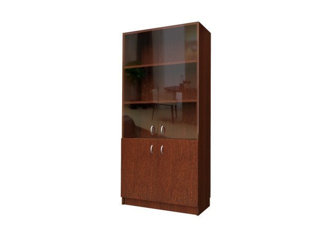 Комбинированный шкаф для гостиницы 90х44х215 см - «Comfort Standart», Орех