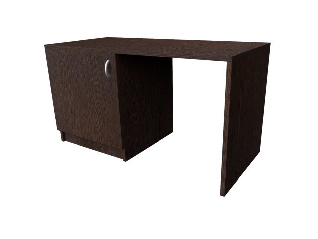 Прямой стол с тумбой и выдвижным ящиком для гостиницы 135х60х73 см - «Comfort Standart», Дуб Венге