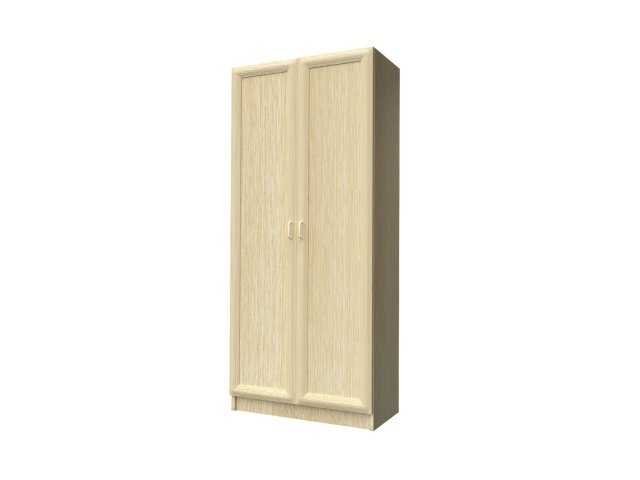 Универсальный шкаф-гардероб с 2-мя дверями для гостиницы 90х44х215 см - «Comfort Style», Дуб Беленый