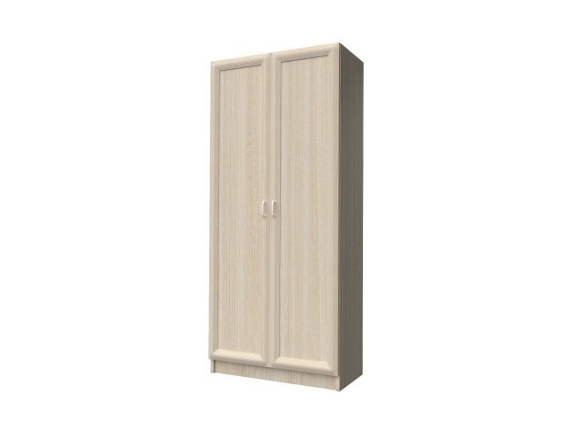 Универсальный шкаф-гардероб с 2-мя дверями для гостиницы 90х44х215 см - «Comfort Style», Ясень Шимо светлый