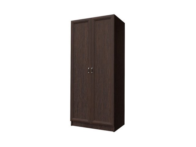 Универсальный шкаф-гардероб с 2-мя дверями для гостиницы 90х60х215 см - «Comfort Style», Дуб Венге