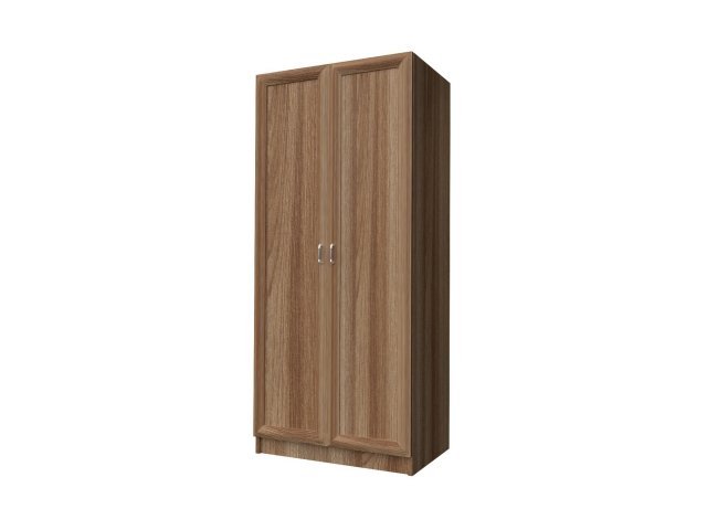 Двухстворчатый шкаф-гардероб для гостиницы 90х60х215 см - «Comfort Style», Ясень Шимо тёмный