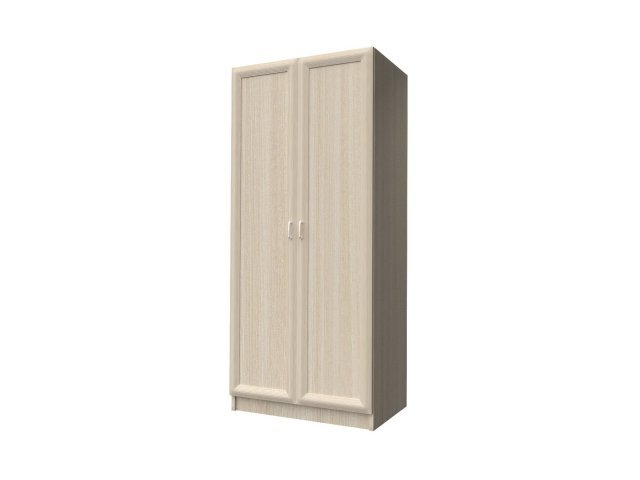 Двухстворчатый шкаф-гардероб для гостиницы 90х60х215 см - «Comfort Style», Ясень Шимо светлый