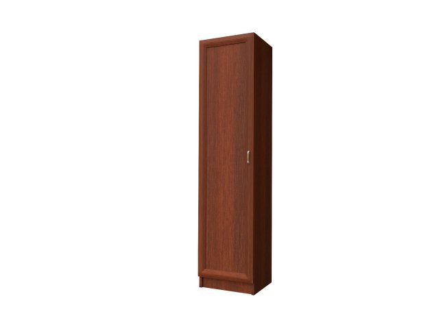 Одностворчатый шкаф с полками для гостиницы 45х44х215 см - «Comfort Style», Орех