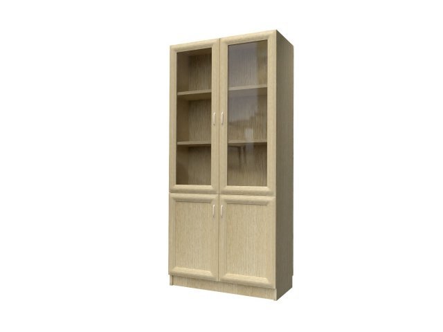 Комбинированный шкаф для гостиницы 90х44х215 см - «Comfort Style», Дуб Беленый