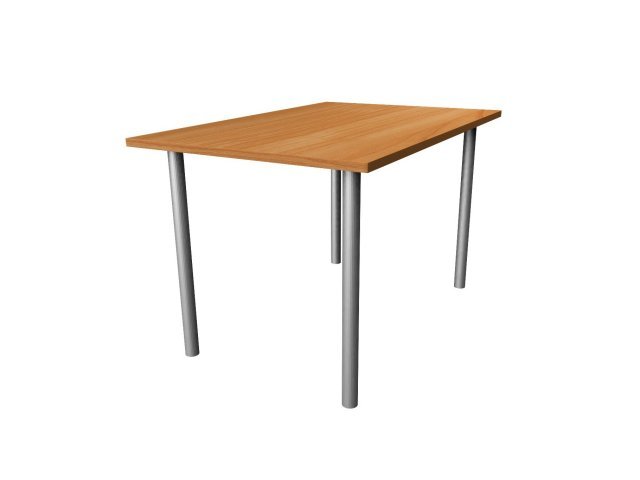 Обеденный стол на хромированных опорах для гостиницы 120х80х73 см - «Comfort Style», Вишня Оксфорд