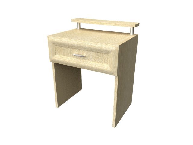 Стол туалетный с надстройкой и выдвижным ящиком для гостиницы 60х44х73 см - «Comfort Style», Дуб Беленый