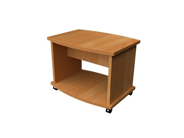 Журнальный стол с полкой для гостиницы 70х55х45 см - «Comfort Style», Вишня Оксфорд
