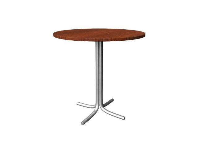 Стол "Тюльпан" на металлической опоре для гостиницы D80x73 см - «Comfort Style», Орех