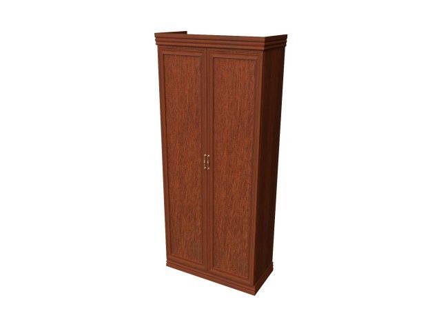 Двухстворчатый шкаф-гардероб для гостиницы 100х46х207 см - «Comfort Deko», Орех