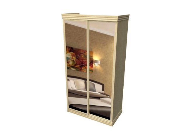 Гардеробный шкаф-купе для гостиницы 110х62х207 см - «Comfort Deko», Дуб Беленый