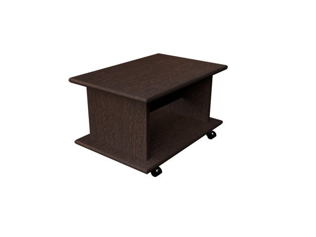 Журнальный стол с полкой для гостиницы 75х50х45 см - «Comfort Deko», Дуб Венге