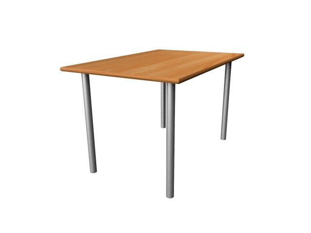 Обеденный стол на металлических опорах для гостиницы 120х80х73 см - «Comfort Deko», Вишня Оксфорд