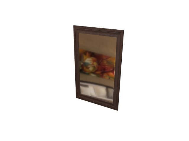 Зеркало в профиле МДФ для гостиницы 50х2х134 см - «Comfort Deko», Дуб Венге