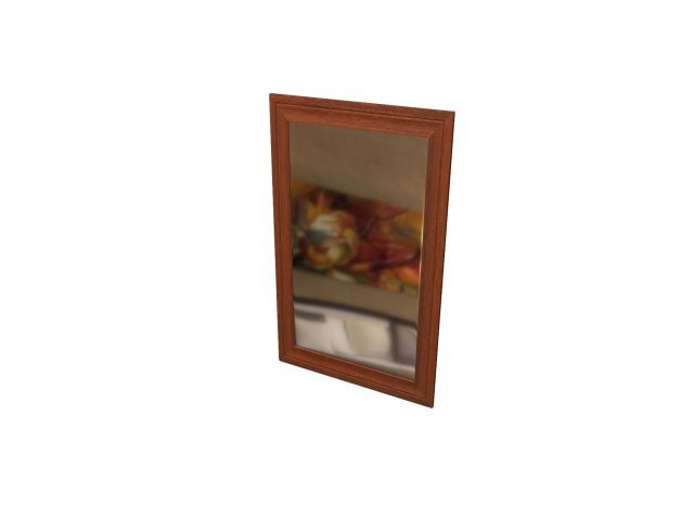 Зеркало в профиле МДФ для гостиницы 50х2х134 см - «Comfort Deko», Орех