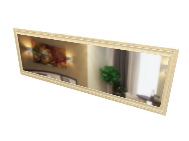 Зеркало в профиле МДФ для гостиницы 180х2х60 см - «Comfort Deko», Дуб Беленый