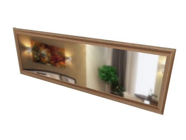 Зеркало в профиле МДФ для гостиницы 180х2х60 см - «Comfort Deko», Ясень Шимо тёмный