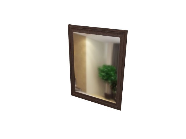 Зеркало в профиле МДФ для гостиницы 60х2х80 см - «Comfort Deko», Дуб Венге