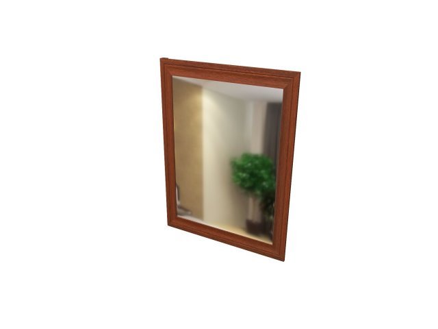 Зеркало в профиле МДФ для гостиницы 60х2х80 см - «Comfort Deko», Орех