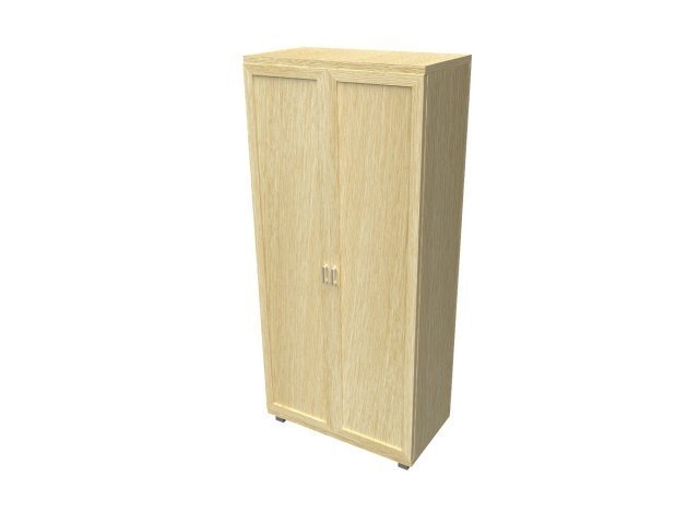 Универсальный шкаф-гардероб для гостиницы 96х46х200 см - «Comfort Quadro», Дуб Беленый