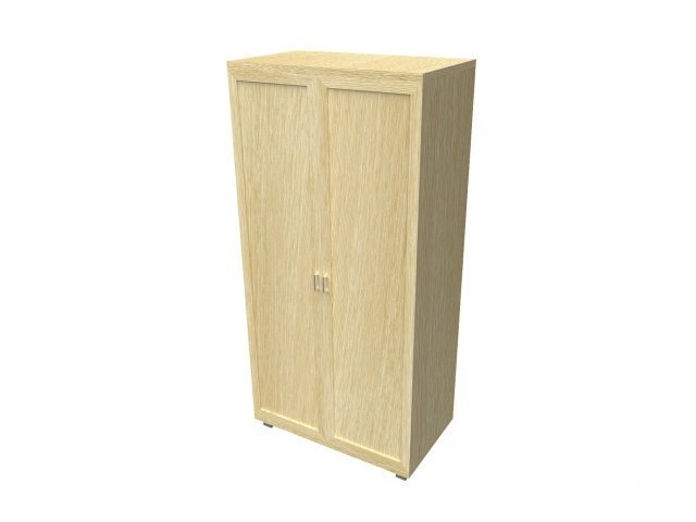 Универсальный шкаф-гардероб для гостиницы 96х60х200 см - «Comfort Quadro», Дуб Беленый