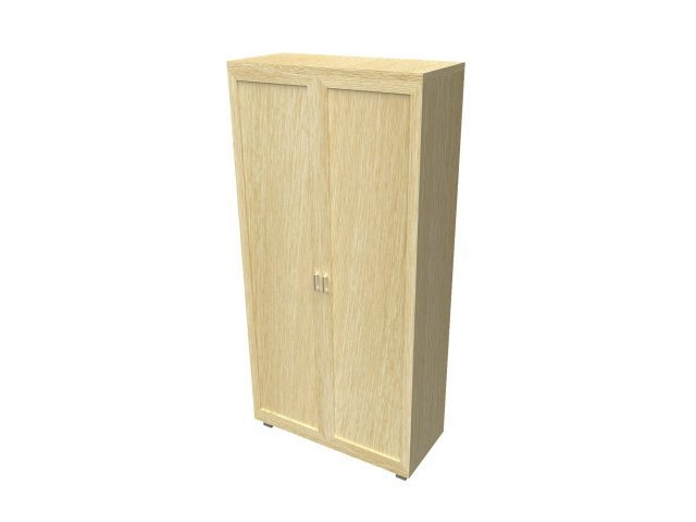 Двухстворчатый шкаф-гардероб для гостиницы 96х46х200 см - «Comfort Quadro», Дуб Беленый