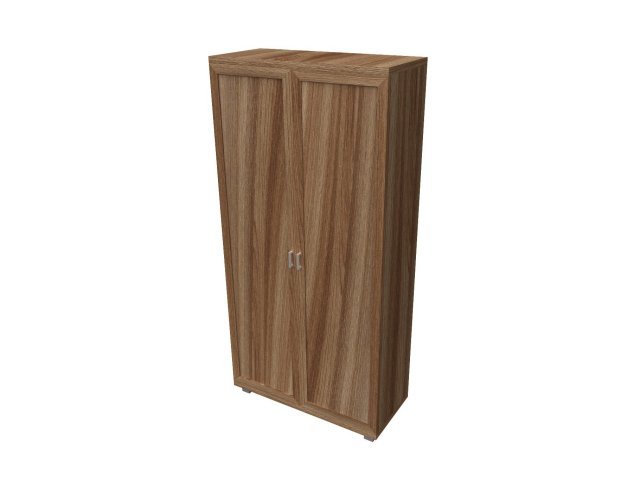 Двухстворчатый шкаф-гардероб для гостиницы 96х46х200 см - «Comfort Quadro», Ясень Шимо тёмный