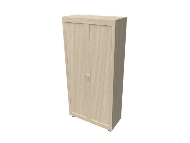 Двухстворчатый шкаф-гардероб для гостиницы 96х46х200 см - «Comfort Quadro», Ясень Шимо светлый
