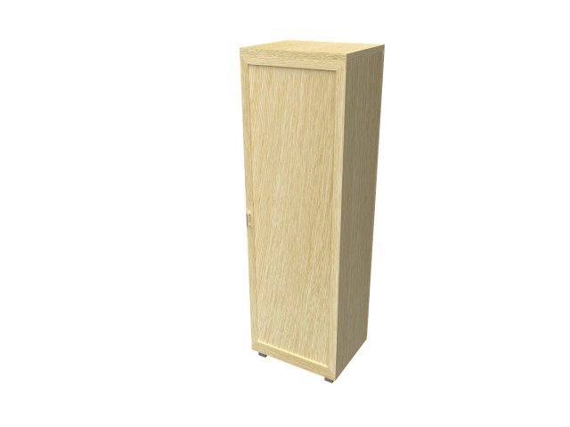 Одностворчатый шкаф-гардероб для гостиницы 66х46х200 см - «Comfort Quadro», Дуб Беленый