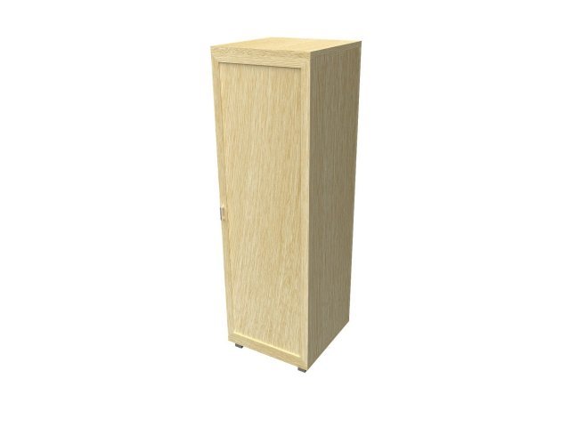 Одностворчатый шкаф-гардероб для гостиницы 66х60х200 см - «Comfort Quadro», Дуб Беленый