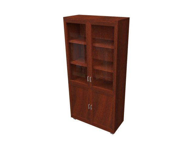 Комбинированный шкаф для гостиницы 96х46х200 см - «Comfort Quadro», Орех