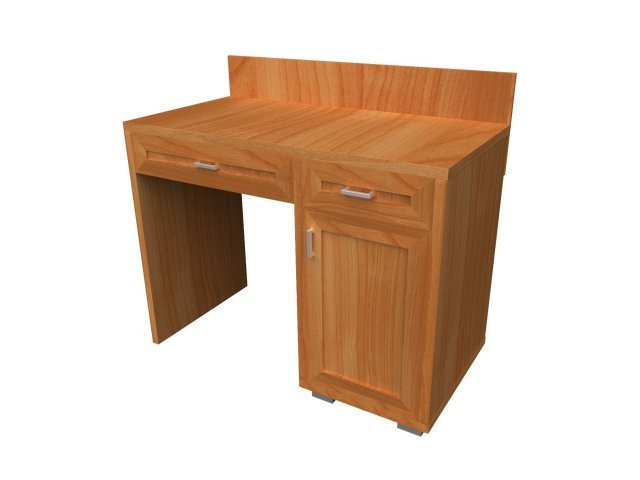 Однотумбовый стол для гостиницы 120х60х80(97) см - «Comfort Quadro», Вишня Оксфорд