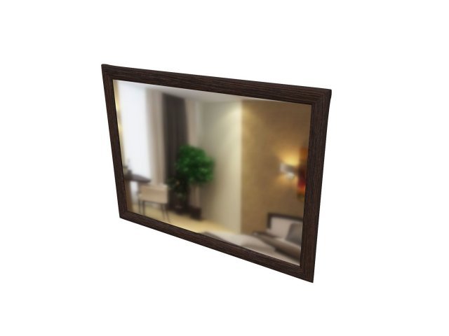 Зеркало в профиле МДФ для гостиницы 80х1,8х60 см - «Comfort Quadro», Дуб Венге