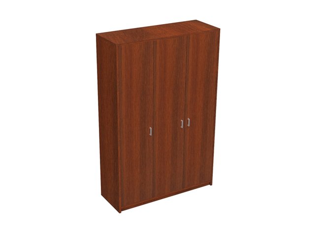 Трехсекционный шкаф для гостиницы 132х45х199 см - «Comfort Next», Орех