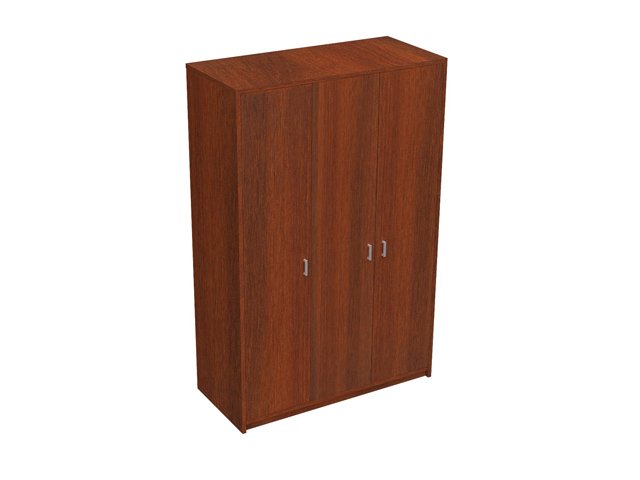 Трехсекционный шкаф для гостиницы 132х60х199 см - «Comfort Next», Орех