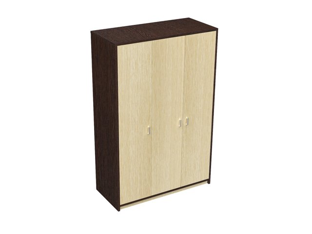 Трехсекционный шкаф для гостиницы 132х60х199 см - «Comfort Next», Дуб комбинированный