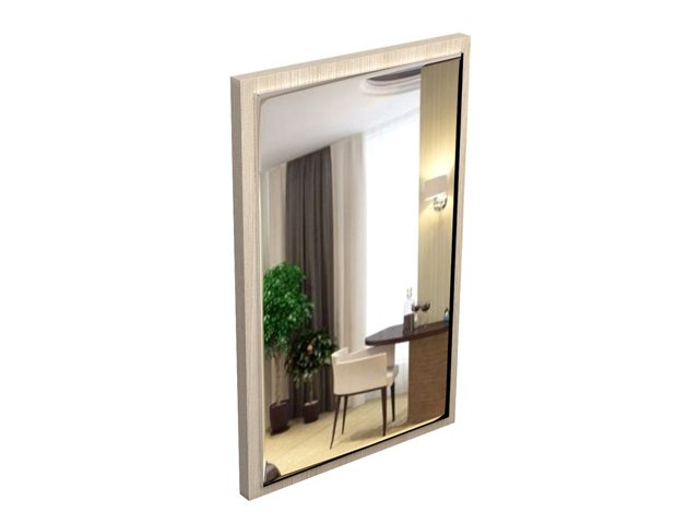 Зеркало для гостиницы 50х3х80 см - «Comfort Next», Ясень Шимо светлый