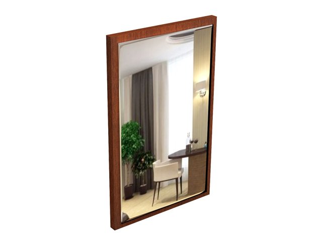 Зеркало для гостиницы 50х3х80 см - «Comfort Next», Орех